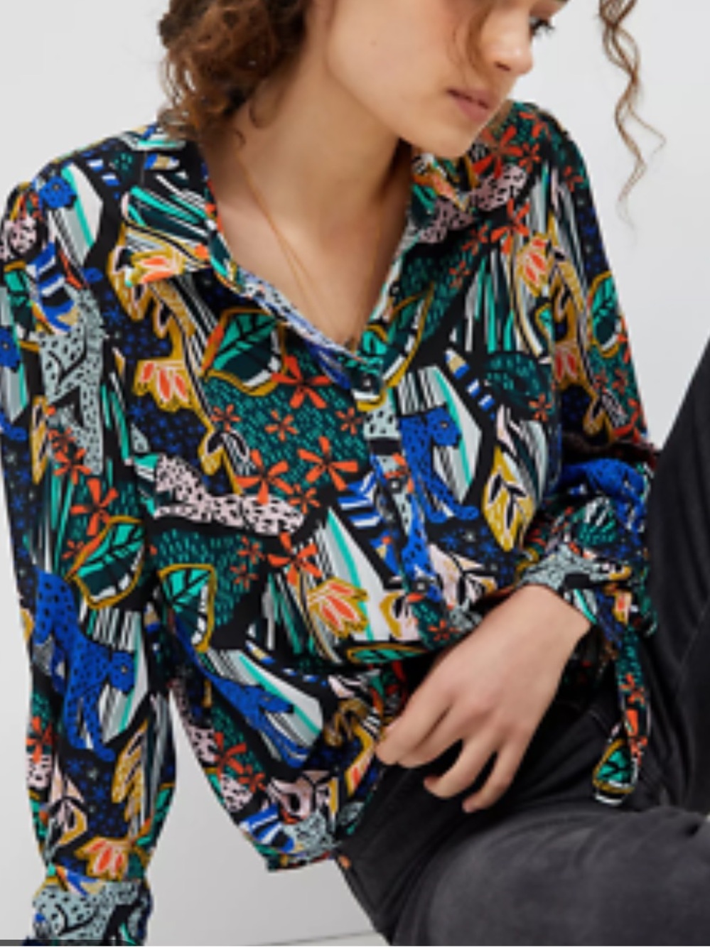 Anthropologie Maeve Masha Volnova Carmiel button down blouse Margret Jeane US 4